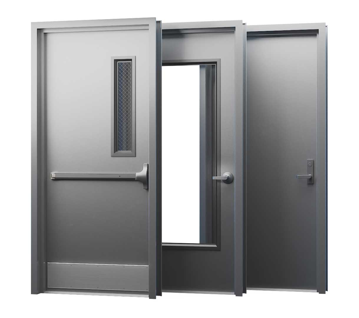 Metal doors